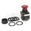 Push Button, Mushroom Head, Red, Push-Pull/Twist Release, 120VAC