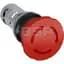 22mm Assembled Pushbutton, Twist, Red, Compact