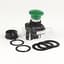Push Button, Mushroom Head, Green, NEMA 4/4X/13, 1NO/1NC