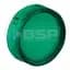 800B 16 mm Push-Button Green Lens Cap - Round