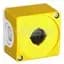Encl,compact,yellow, 1 Hole