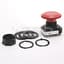 800H Push-Pull Device, 2 Pos, Twist Release, Jumbo, Red