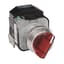 Selector Switch, 3-Position, Red, Illuminated, 120VAC, Knob