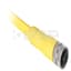 Cordset, AC Micro, Braided Shield, 6 Pin, Female, 2m, Yellow
