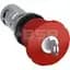 22mm Assembled Pushbutton, Key Release, Red, Compact