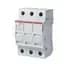 Fuseholder, Finger Safe, 30A, E90, Class CC, 3P, 600VAC, DIN Rail Mount, BFI