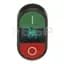 Push Button, Momentary, Flush, Green/Red