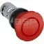 22mm Assembled Pushbutton, Push/Pull, Red, Compact