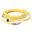 Cordset, AC Micro, Braided Shield, 3 Pin, Female, 4m, Yellow
