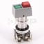 Push Button, Dual Button, Momentary Contact, 2 NO, 2 NC, Green/Red