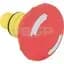 Push Button, Twist to Release, 60mm Mushroom Head, Red, Plastic