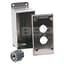 Enclosure, 30mm Push Button, Stainless Steel, 4/4X/13, 2-Hole, Clas