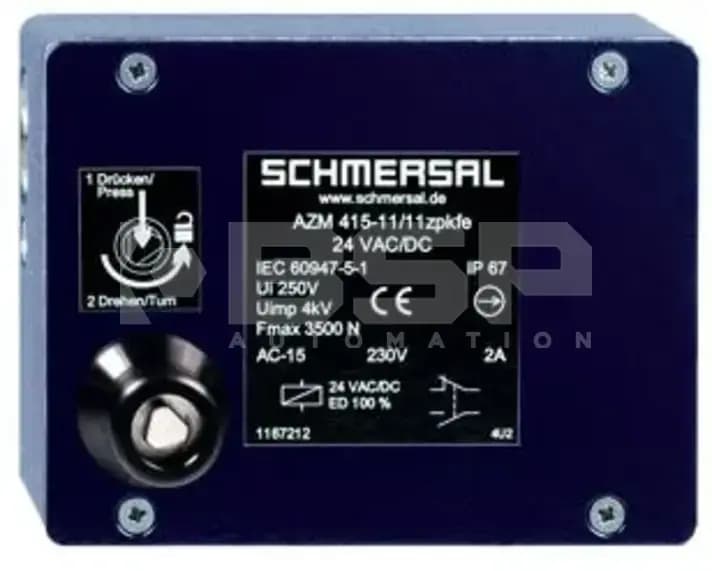 Schmersal AZM 415-11/11ZPKFE 24VAC/DC Schmersal AZM 415-11/11ZPKFE 24VAC/DC