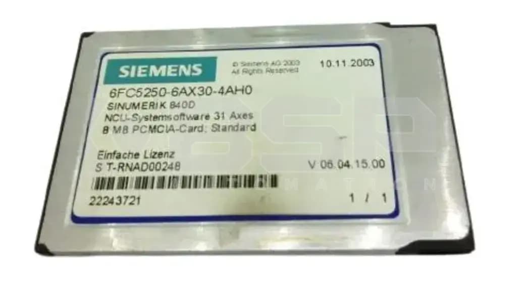 Siemens 6FC5250-6AX30-4AH0 Siemens 6FC5250-6AX30-4AH0