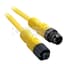 Cordset, DC Micro QD, 4 Pin, Straight, Female, 10m, Yellow