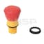 Push Button, Twist to Release, 40mm Mushroom Head, Red, Plastic