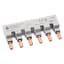 Busbar, 1-Phase, 6 Pin, for 6 Circuit Breakers