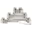 Terminal Block, 3 Circuit, 10A, 300V AC/DC, Gray, 2.5mm