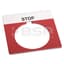 Legend Plate, Standard, 30mm, Red w/Black Text "STOP"