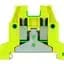 Terminal Block, Grounding, Green/Yellow, 4mm, 22 - 12AWG