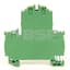 Terminal Block, Grounding, 2 Level, Green/Yellow, 4mm