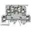 Double Level Fusible Terminal Block with LED, 10-36VAC/DC, Grey