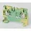 Terminal Block, Grounding, Yellow/Green, 5.1mm, 600VAC/DC, 28-12AWG