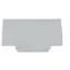 Terminal Block, End Barrier, Gray, DIN Rail Mount, 20 per Pack