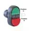 Push Button, Multi-Function, Momentary, 2-Position, Red/Green