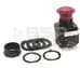 Push Button, Mushroom Head, Red, Push-Pull/Twist Release, 24V AC/DC