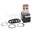 Push Button, Extended Amber Head, Guard, 12-130V AC/DC, LED, 30mm