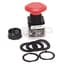 Push Button, Twist to Release, Jumbo Red Mushroom Head, 30mm