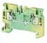 Terminal Block, Grounding, Yellow/Green, 5.1mm, 600VAC/DC, 28-12AWG 1609309