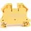 Terminal Block, 25A, 600V AC/DC, Yellow, 2.5mm, Feed Through
