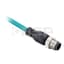 Connection Cable, EtherNet, 4 Conductor, M12 Male, M12 Straight Male