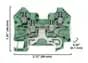 Terminal Block, Grounding, Special, 30 - 10AWG, Green/Yellow, 4mm