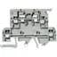 Terminal Block with LED, Double Level, Fusible, 60 - 150 VAC/DC, Grey
