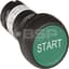 Push Button, Flush, Momentary, Green, 1 NO Contact