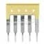 Terminal Block, Jumper, Screwless, 5P, Yellow, for 1492-L3