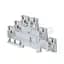 Terminal Block, Triple Deck, Feed Through, 20A, 600VAC/DC, Gray, 28-12AWG