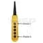 Pendant Station, 5-Hole, 22.5mm, Yellow Plastic, IP66