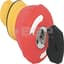 Push Button, Key Release, 40mm Mushroom Head, Red, Plastic