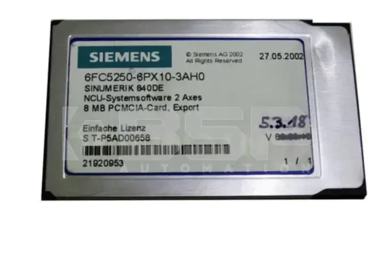 Siemens 6FC5250-6PX10-3AH0 Siemens 6FC5250-6PX10-3AH0