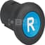 800F Reset Push Button, R, Blue, Plastic