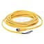 DC Micro (M12), SS Hdwre, Female, Straight, 4-Pin, PVC Cable, Yello
