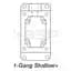 Enclosure, 1-Gang, Shallow, 3/4" Dead End, Aluminum, NEMA 7/9