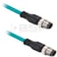 Cable, Patchcord, Ethernet, TPE Unshielded, M12, Straight Male, 2m