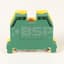 Terminal Block, 1 Circuit Grounding, 16mm, Green / Yellow Stripe