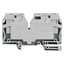 Terminal Block, 65A, 600V AC/DC, Center Jumper Feed, Gray, 16mm
