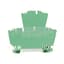 Terminal Block, 20A, 600V AC/DC, 2 Level, 2 Circuit, Green, 2.5mm